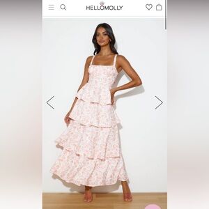 Hello Molly Full of Fun Maxi Dress Orange Medium